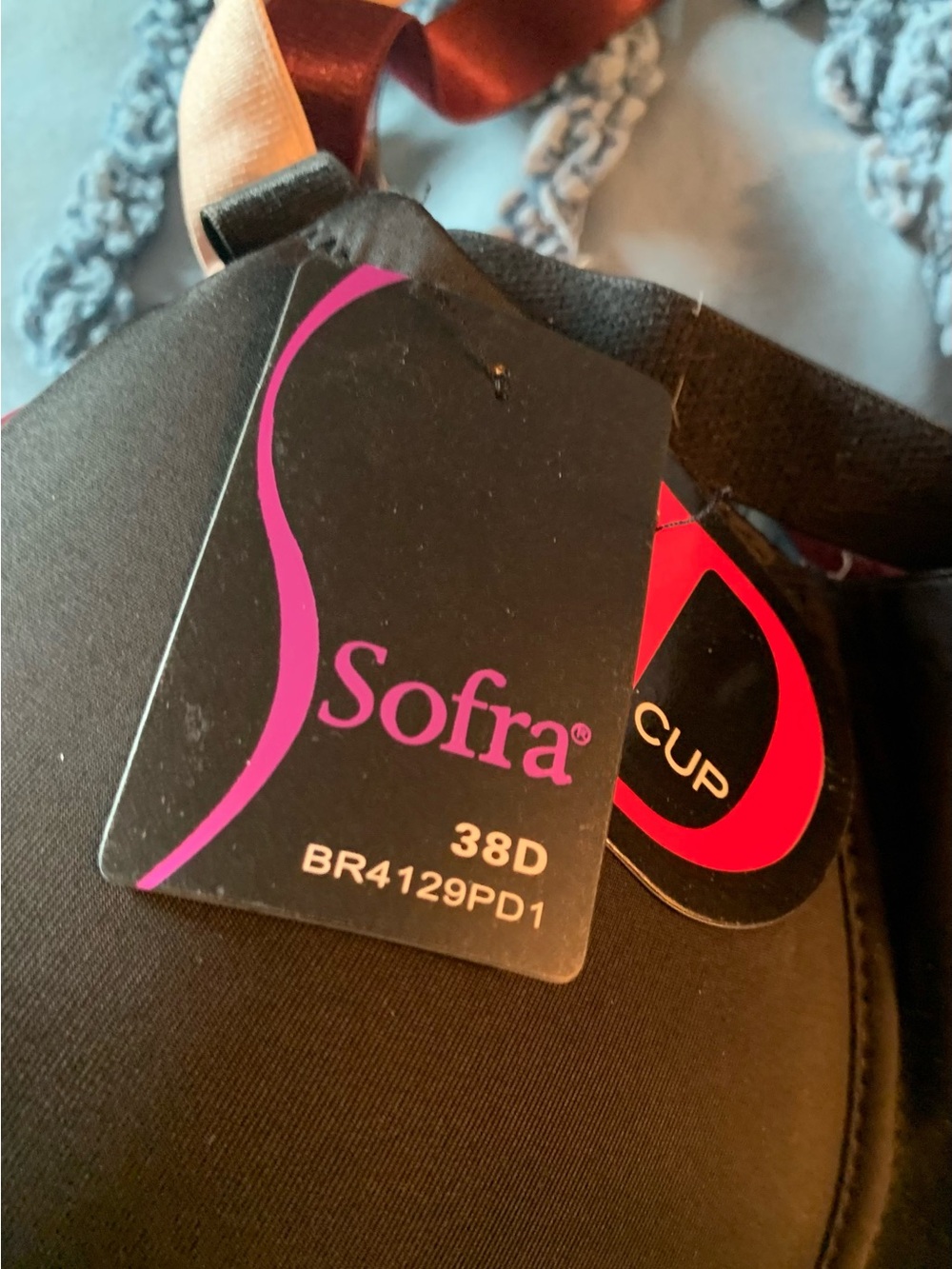 Sofra Multi-Pack Smooth T-Shirt Bras in Black, Peach, Burgundy, Gray, Cream NWT - Picture 3 of 6